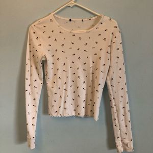 Floral print long sleeve shirt